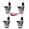 Service Caster 4'' Nylon Swivel 1-3/4'' Expanding Stem Caster Set with Brake, 4PK SCC-EX20S414-NYS-PLB-134-4 - alternate 3